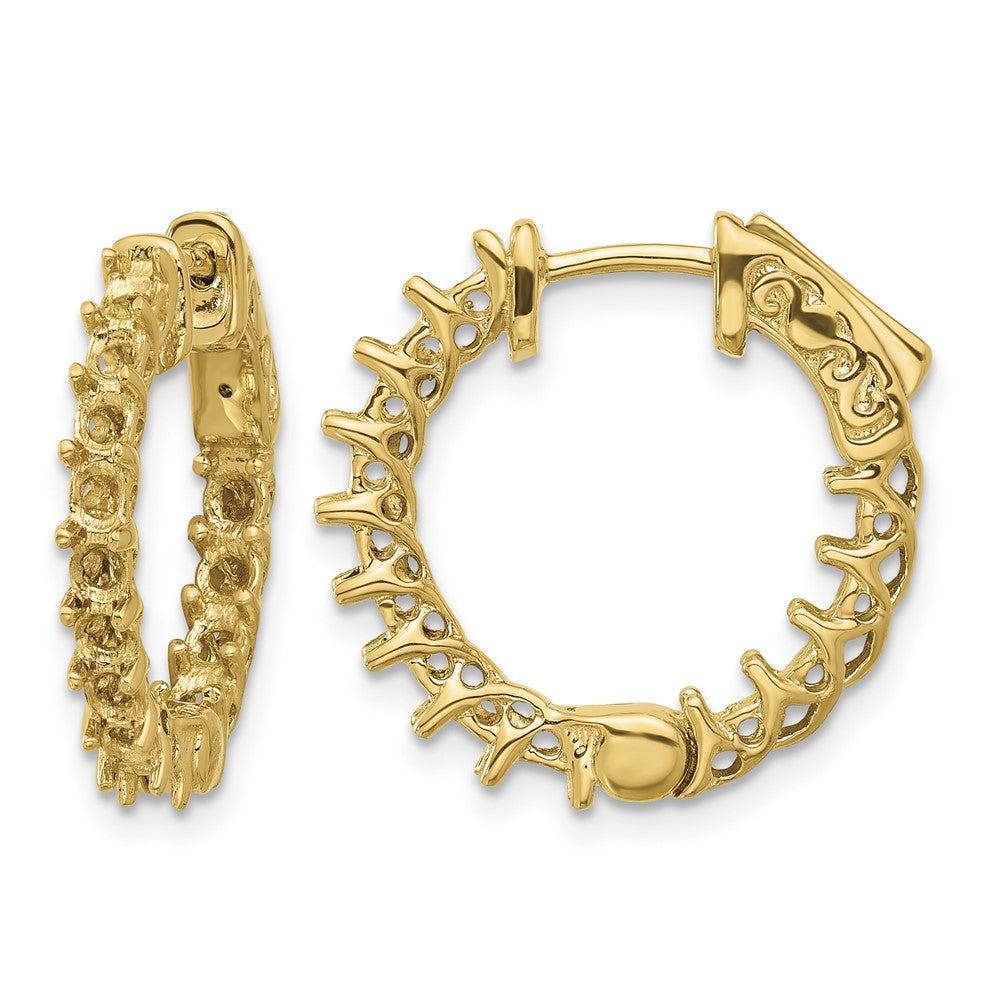 14k Round Hoop w/Safety Clasp Earring Mountings