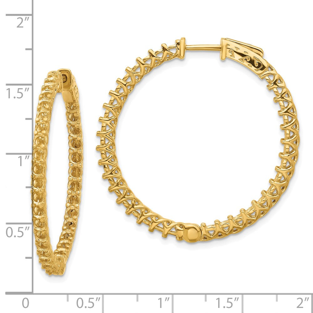 14k Round Hoop w/Safety Clasp Earring Mountings