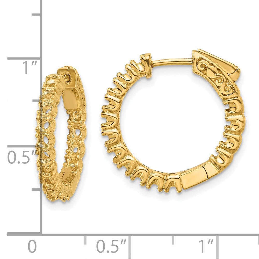 14k Round Hoop w/Safety Clasp Earring Mountings