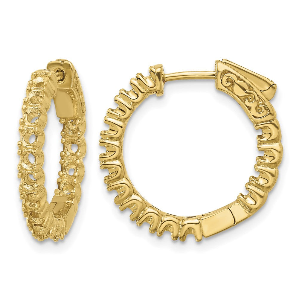 14k Round Hoop w/Safety Clasp Earring Mountings