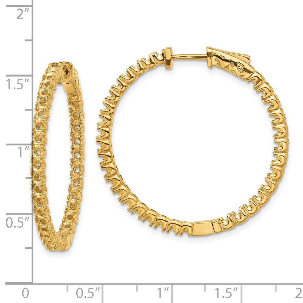 14k Round Hoop w/Safety Clasp Earring Mountings