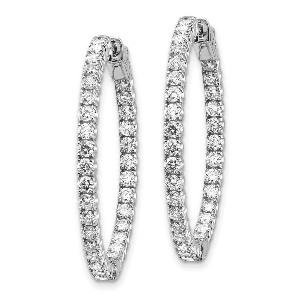 14k White Gold Round Hoop w/Safety Clasp Earring Mountings