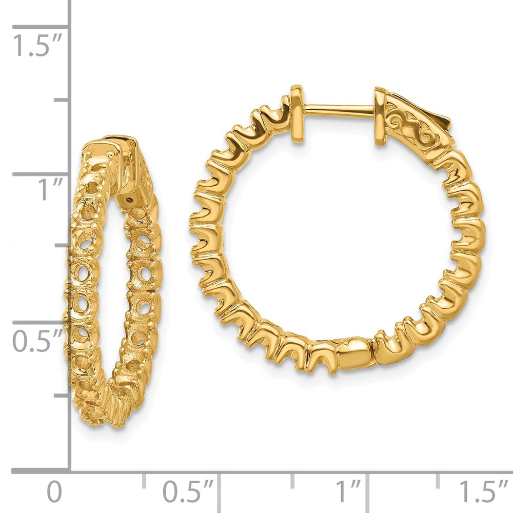 14k Round Hoop w/Safety Clasp Earring Mountings
