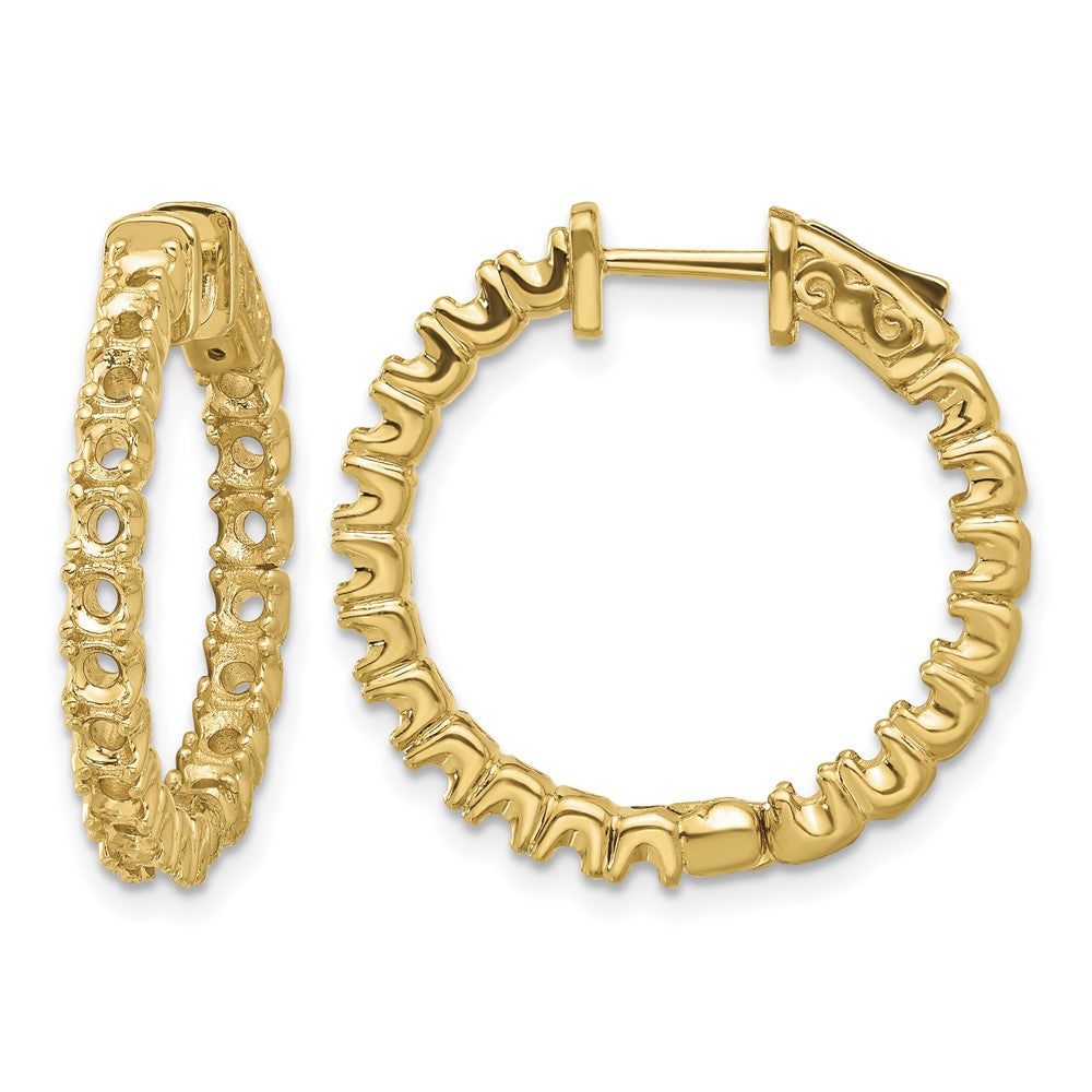 14k Round Hoop w/Safety Clasp Earring Mountings