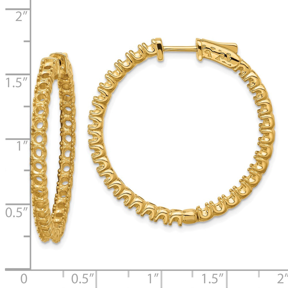 14k Round Hoop w/Safety Clasp Earring Mountings