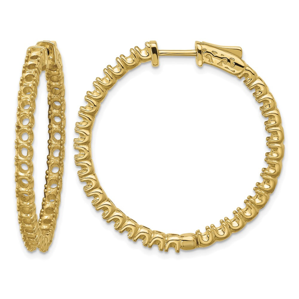 14k Round Hoop w/Safety Clasp Earring Mountings