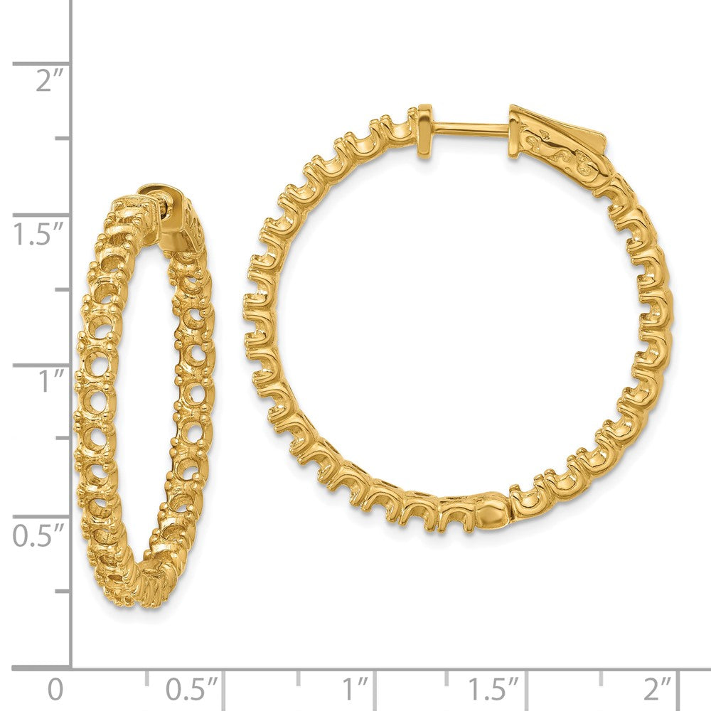 14k Round Hoop with Safety Clasp Earring Mountings