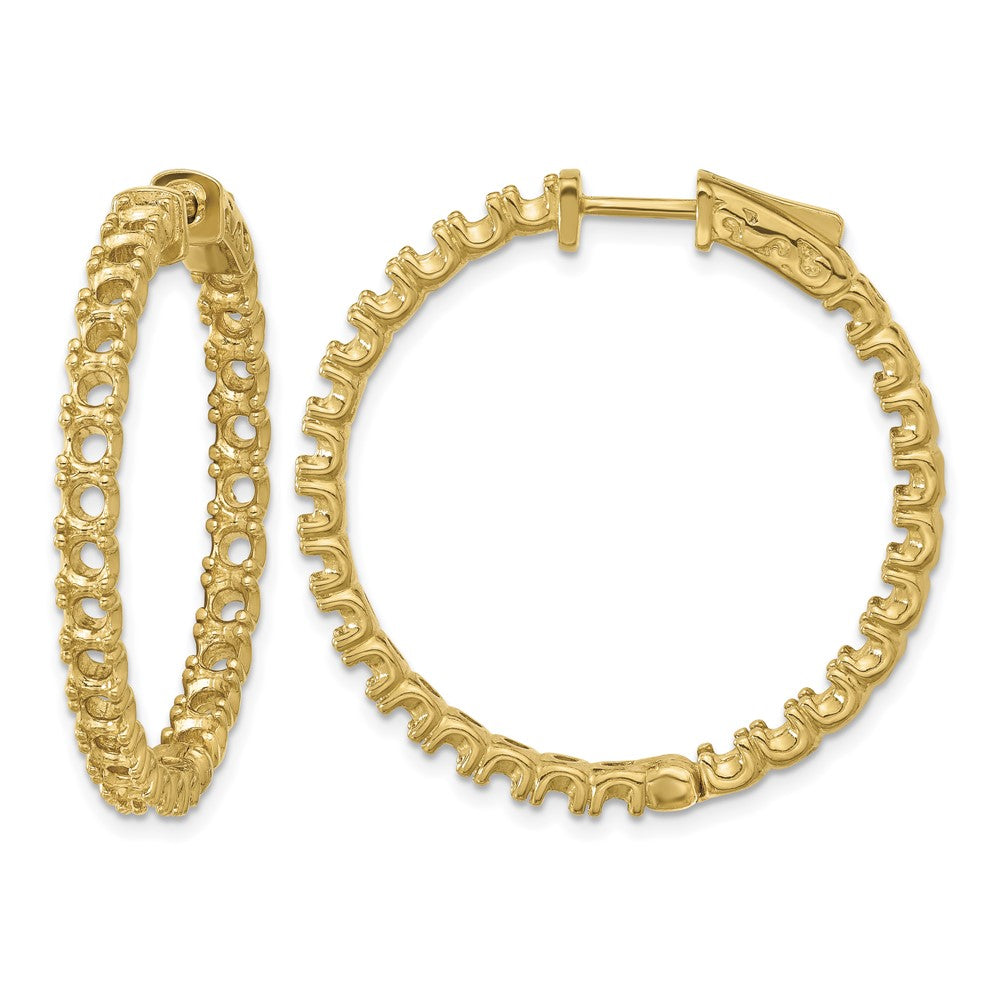 14k Round Hoop with Safety Clasp Earring Mountings