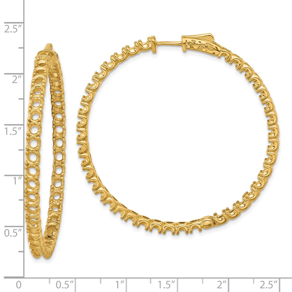 14k Round Hoop w/Safety Clasp Earring Mountings