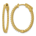 14k Oval Hoop w/Safety Clasp Earring Mountings