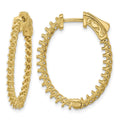 14k Oval Hoop w/Safety Clasp Earring Mountings