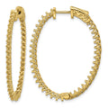 14k Oval Hoop w/Safety Clasp Earring Mountings