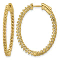 14k Oval Hoop w/Safety Clasp Earring Mountings