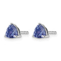 14k White Gold Trillion Tanzanite Post Earrings