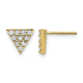 14k Diamond Triangle Earrings