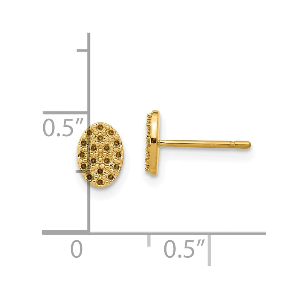 14k Cluster Oval Earrings Mounting