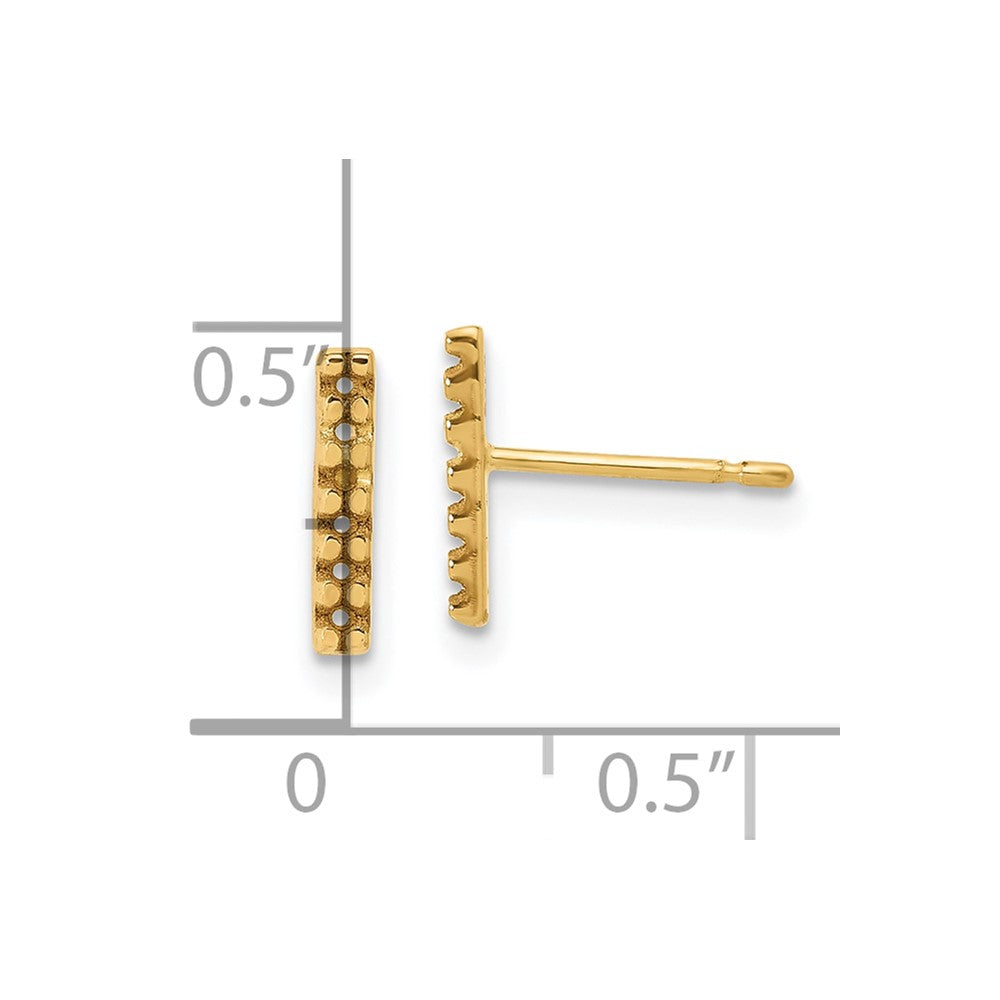 14k Bar Earrings Mounting