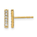 14k Diamond Bar Earrings
