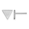 14k White Gold Triangle Post Earring