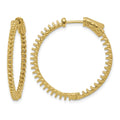 14K 1.56ct 78-1.7mm In/Out Hoop w/ Safety Clasp Earring Mountings