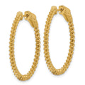 14K 1.14ct 76-1.5mm In/Out Oval Hoop w/ Safety Clasp Earring Mountings