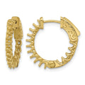 14K .98ct. 28-2.0mm In/Out Hoop w/ Safety Clasp Earring Mountings