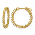 14K 1.6ct 46-2.0mm In/Out Hoop w/ Safety Clasp Earring Mountings
