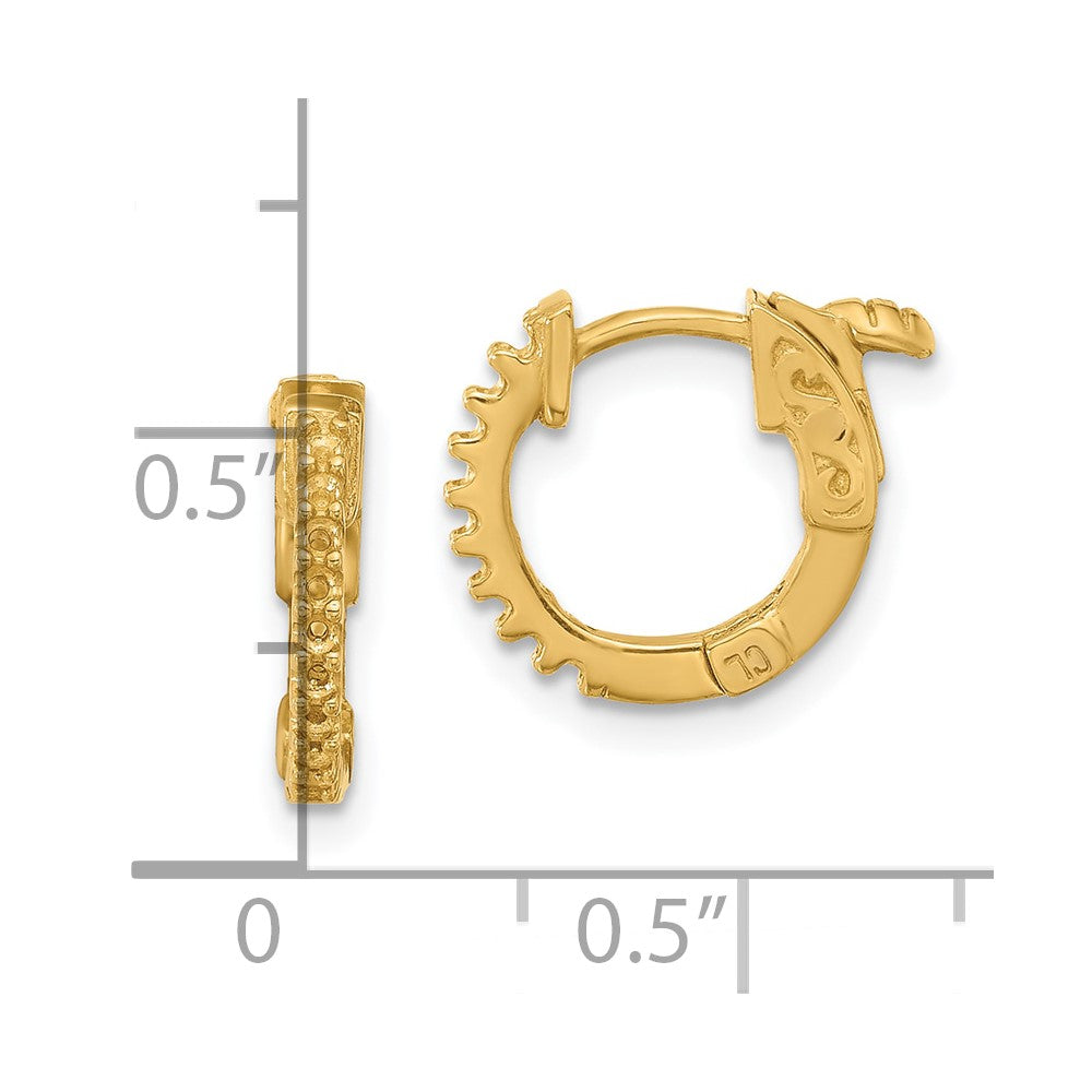 14K .18ct 18-1.3mm Round Hoop w/ Safety Clasp Earring Mountings
