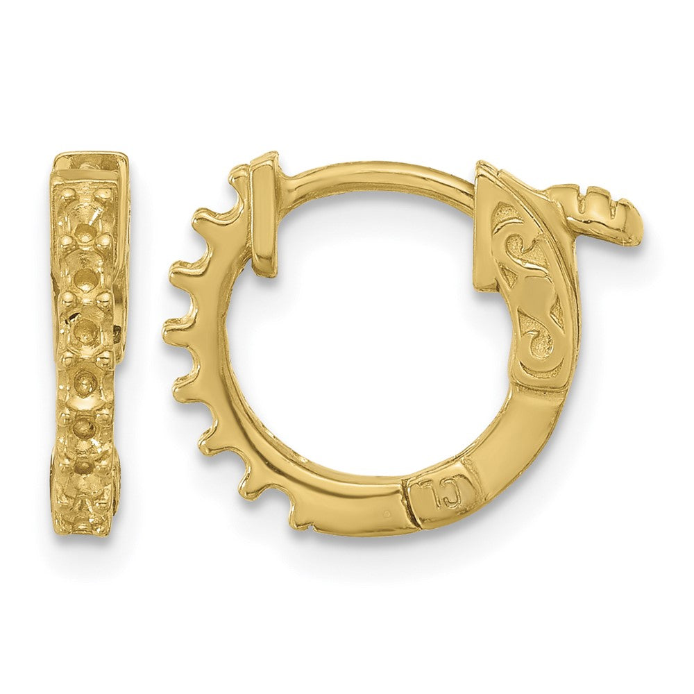 14K .31ct 14-1.75mm Round Hoop w/ Safety Clasp Earring Mountings