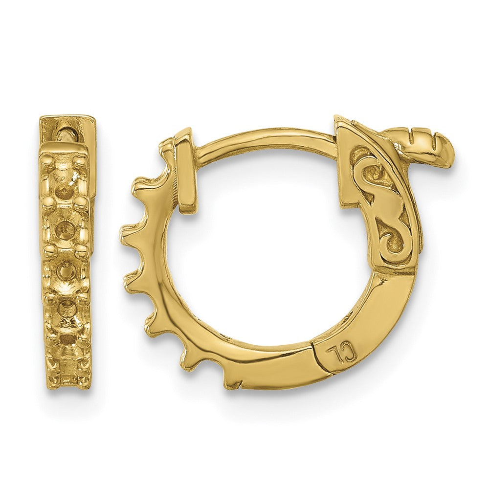 14K .42ct 12-2.0mm Round Hoop w/ Safety Clasp Earring Mountings