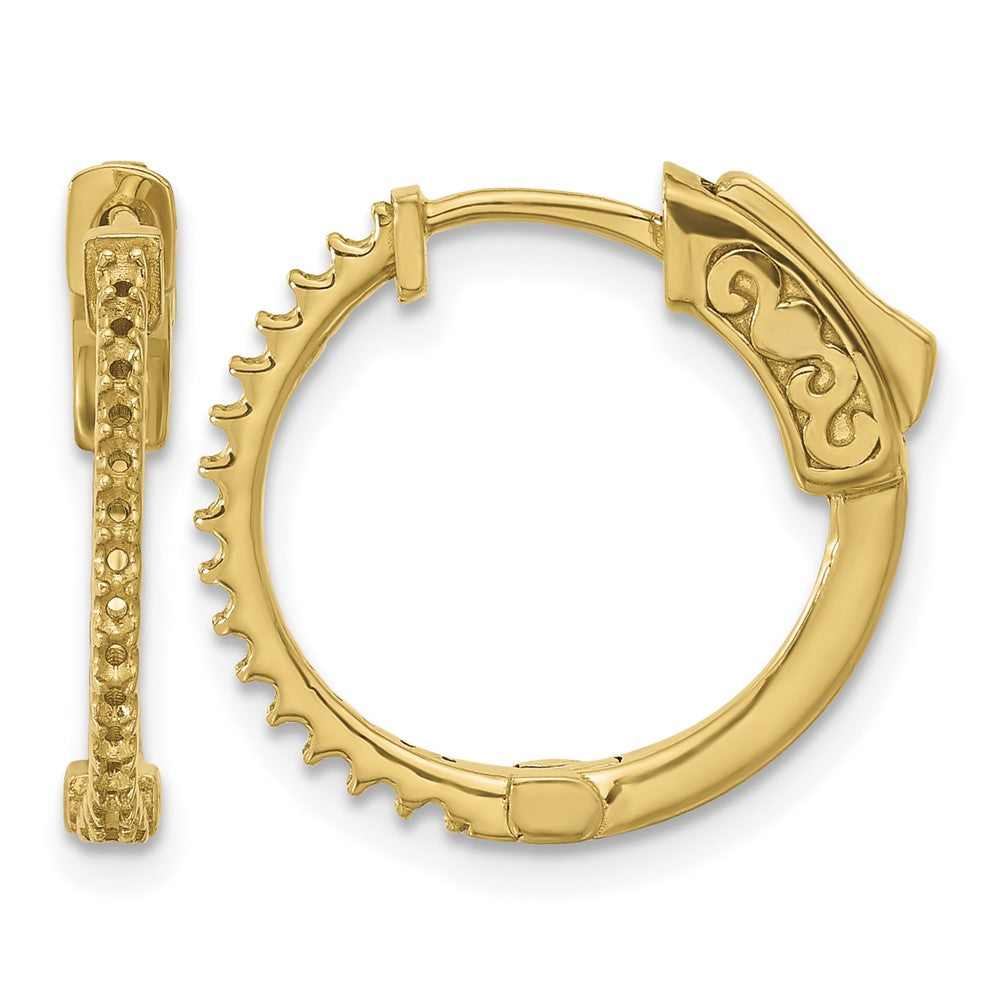 14K .24ct 30-1.2mm Round Hoop w/ Safety Clasp Earring Mountings