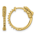 14K .44ct 22-1.7mm Round Hoop w/ Safety Clasp Earring Mountings
