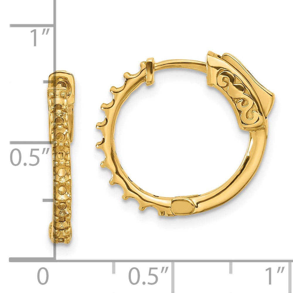 14K .7ct 20-2.0mm Round Hoop w/ Safety Clasp Earring Mountings