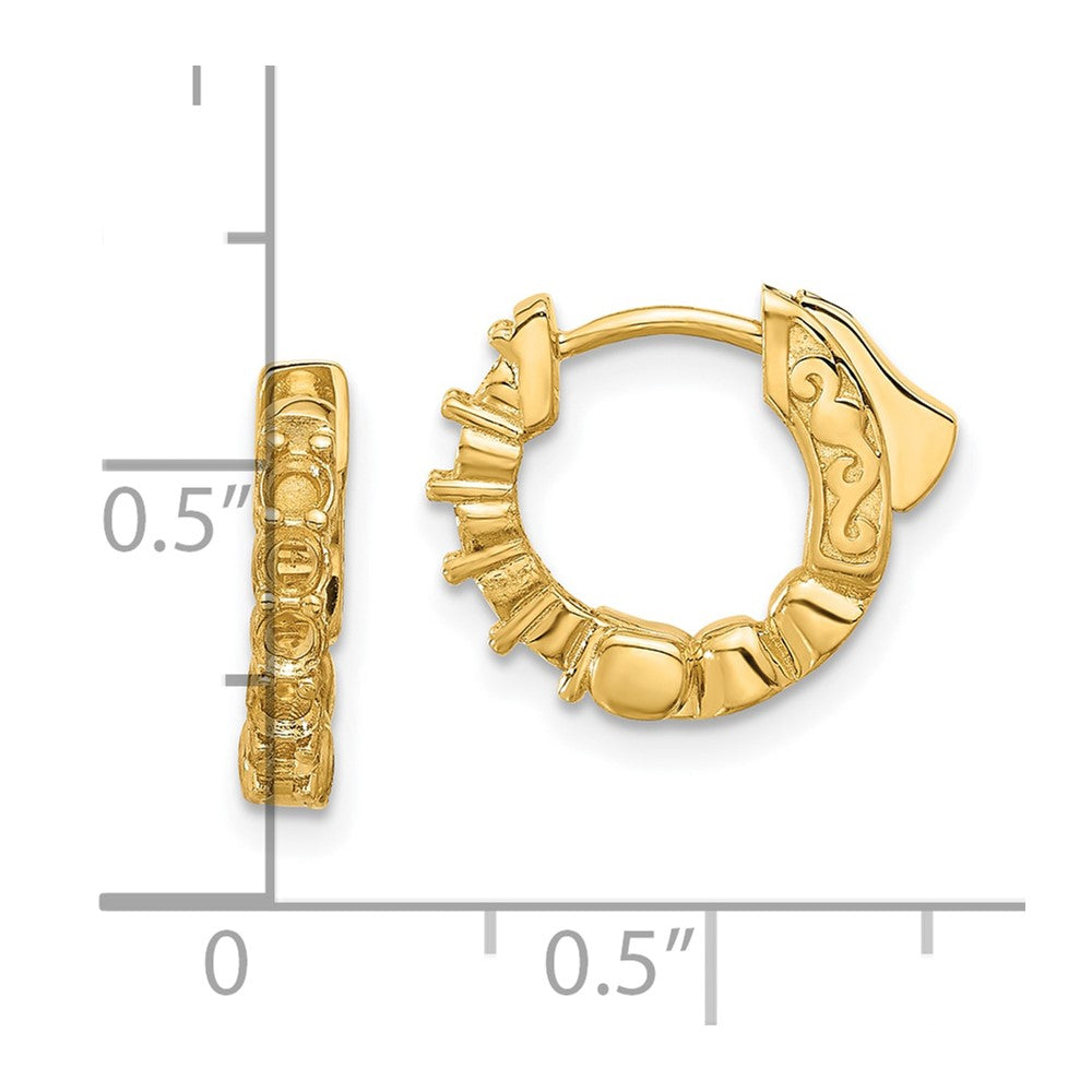 14K .46ct 10-2.25mm Round Hoop w/ Safety Clasp Earring Mountings