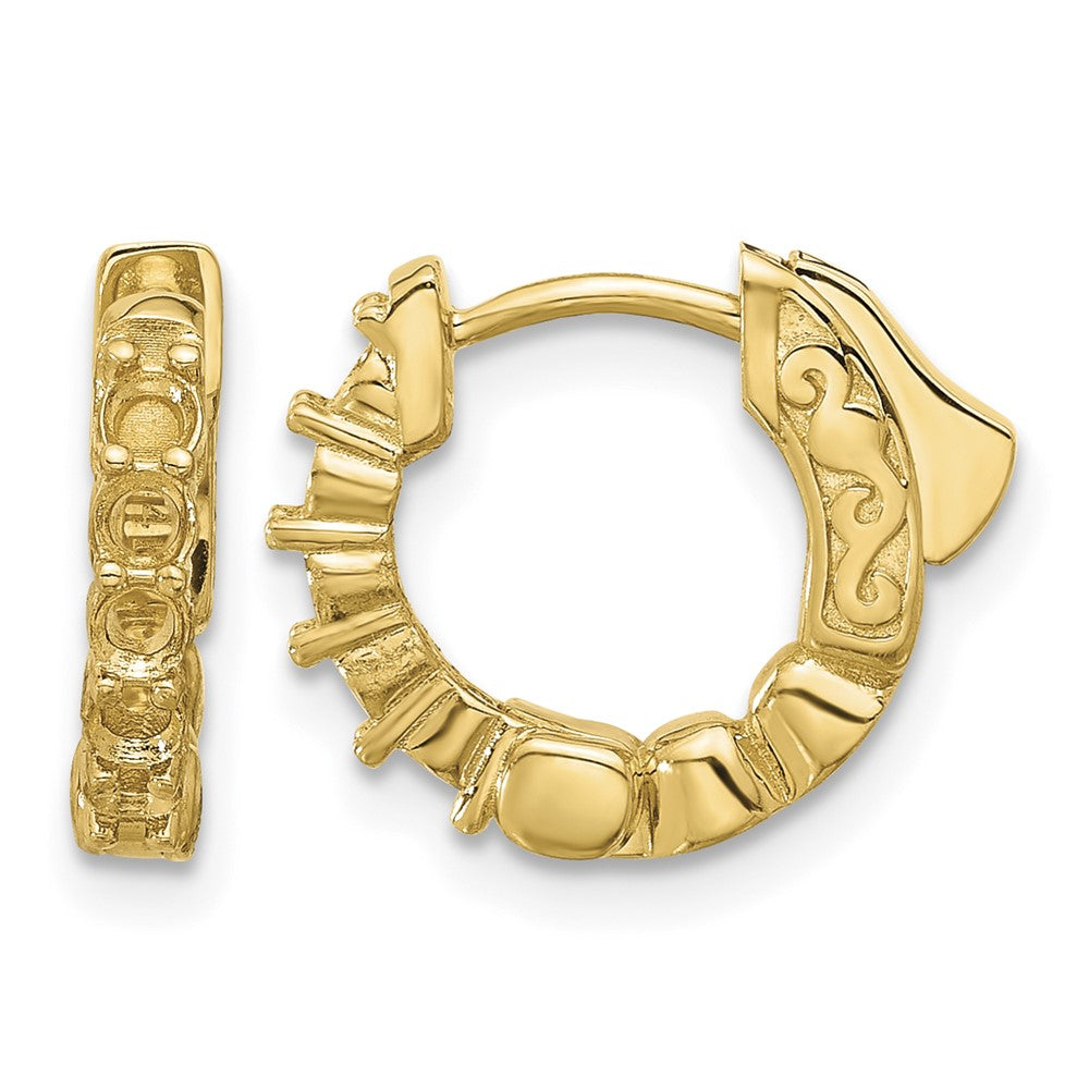 14K .46ct 10-2.25mm Round Hoop w/ Safety Clasp Earring Mountings
