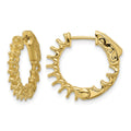 14K 1.2ct 24-2.3mm Round Hoop w/ Safety Clasp Earring Mountings