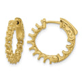 14K 1.41ct. 24-2.5mm In/Out Hoop w/ Safety Clasp Earring Mountings