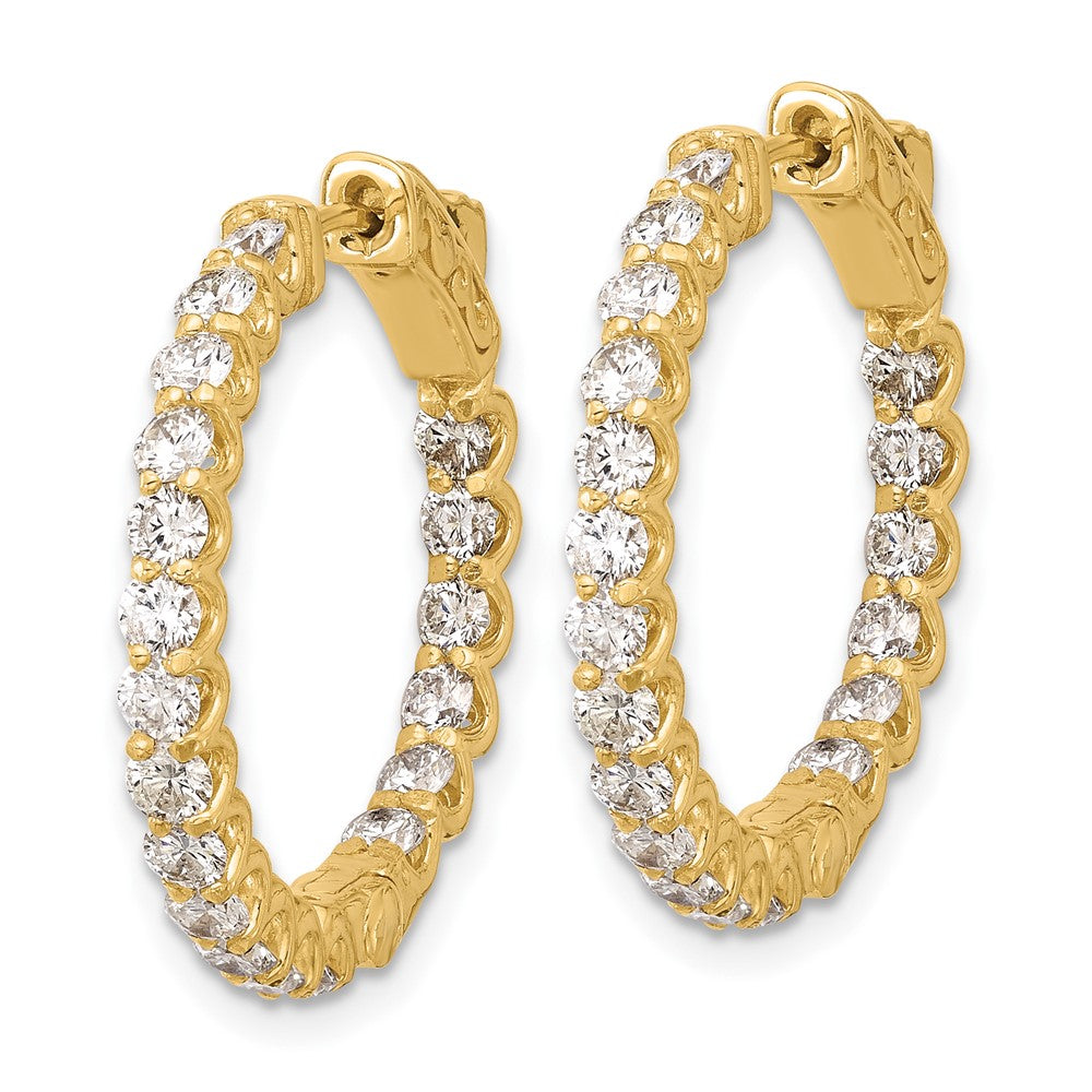 14K 1.55ct. 38-2.5mm In/Out Hoop w/ Safety Clasp Mountings