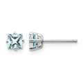 14k White Gold Aquamarine Earrings