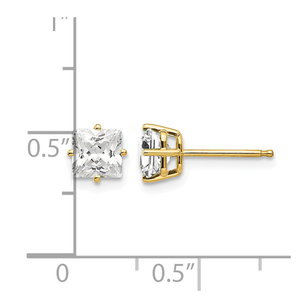 14k 5mm Cubic Zirconia Earrings