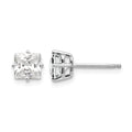 14k White Gold 5mm Cubic Zirconia Earrings