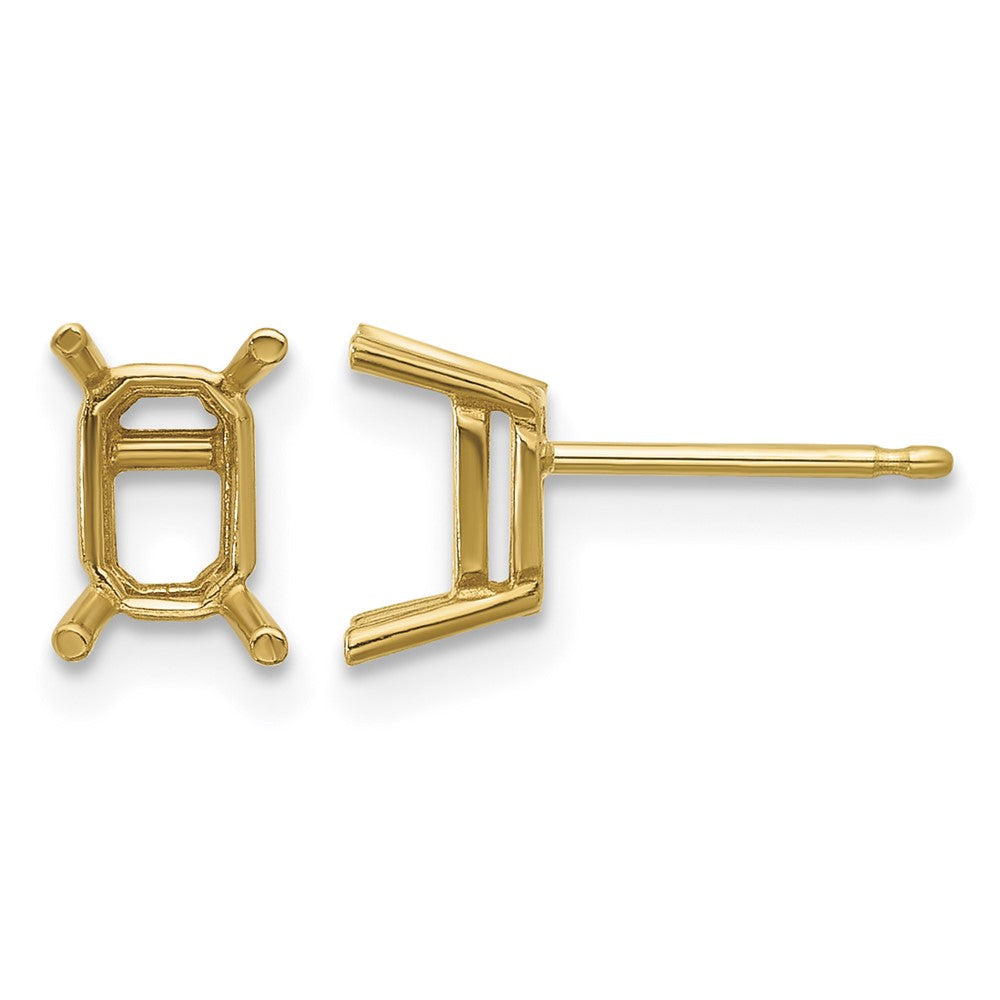 14k 6x4 Emerald Earring Mountings