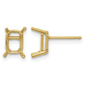 14k 7x5 Emerald Earring Mountings