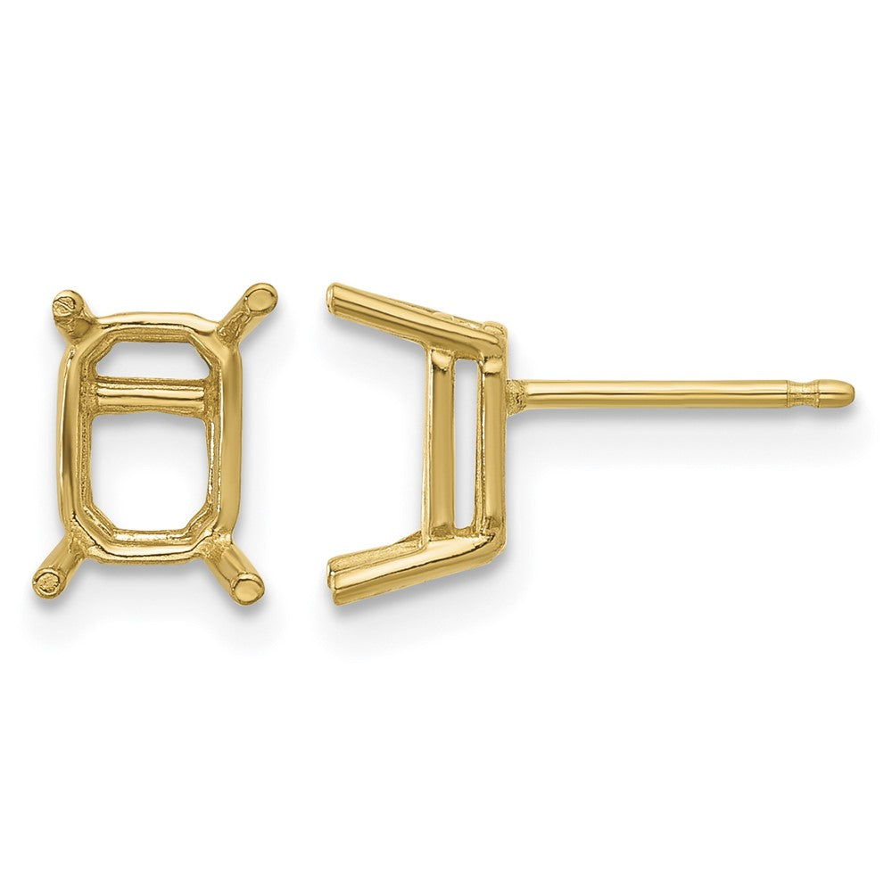 14k 7x5 Emerald Earring Mountings