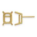 14k 9x7 Emerald Earring Mountings
