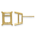 14k 10x8 Emerald Earring Mountings