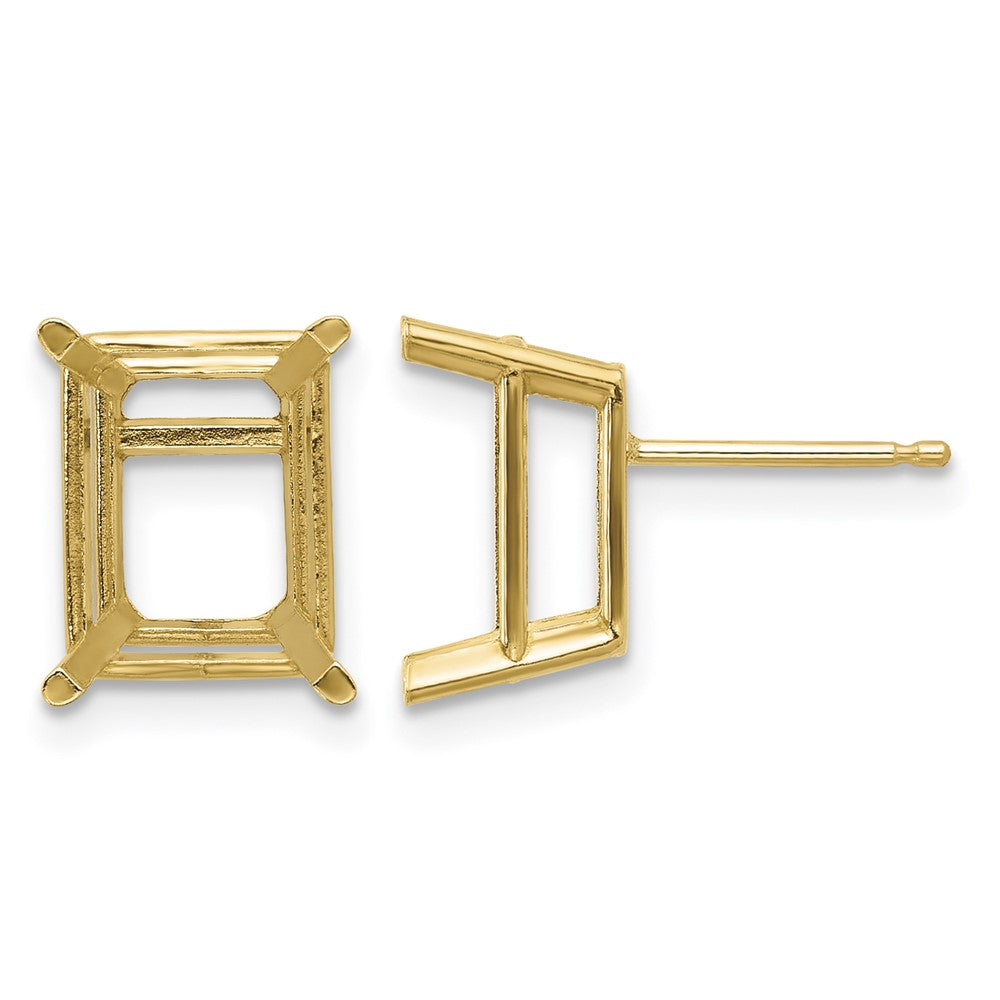 14k 10x8 Emerald Earring Mountings