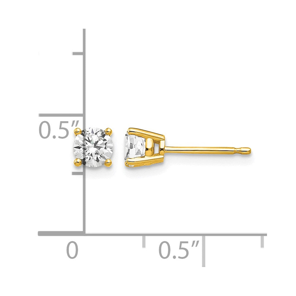 14k 4mm Cubic Zirconia Earrings