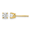 14k 4mm Cubic Zirconia Earrings