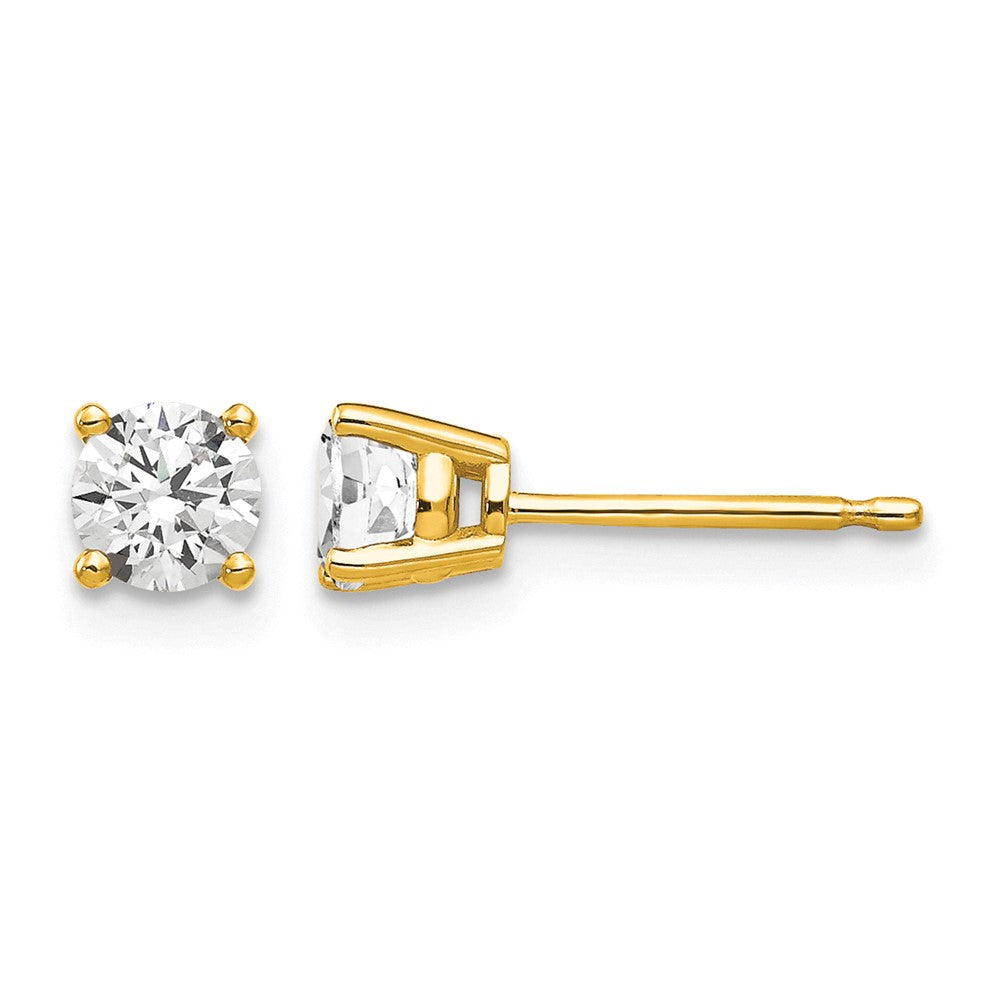 14k 4mm Cubic Zirconia Earrings